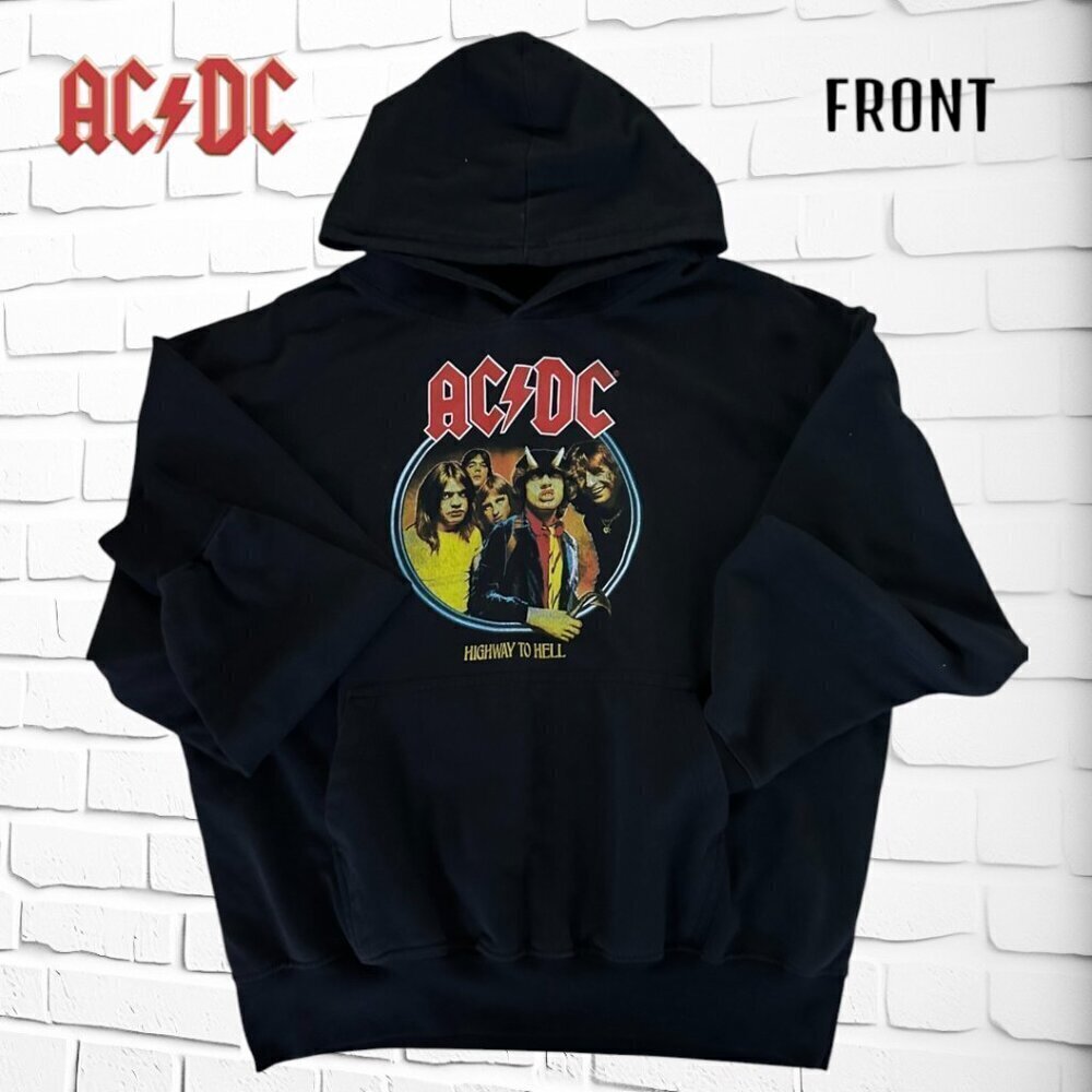 AC/DC Highway To Hell 1979 North American Tour Hoodie - L Gender Neutral